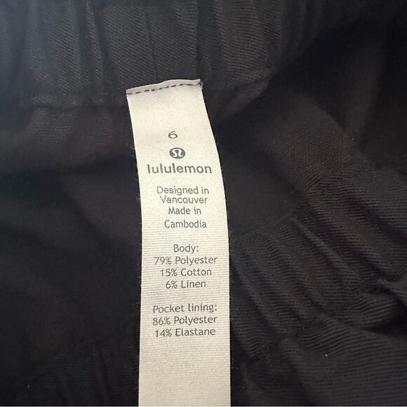 LULULEMON Skirt Women 6 Trip Taker Pocket Black High Rise‎ - Picture 7 of 7